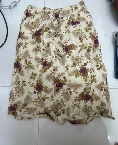 Vintage Floral Print Maxi Skirt