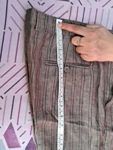 Vintage Striped Straght-Leg Fit Trousers