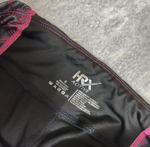 hrx fitted black pink leggings sports / gym