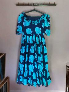 Vintage Floral Midi Dress