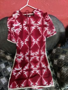 Tie-dye Maroon Xlsize Golden Lace