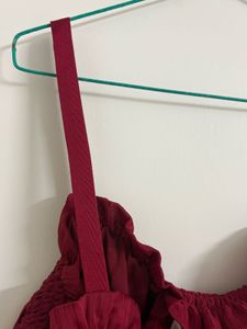 Chic Ruffled Maroon Top👠🥤❤️‍🔥