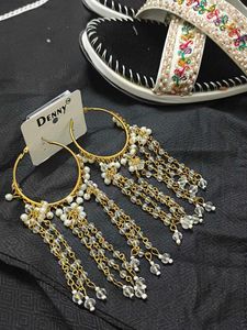 Denny Beaded Hoop Earrings