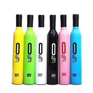 Compact White Umbrella with Bottle Case