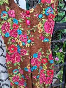 Vibrant Floral Print Kurta