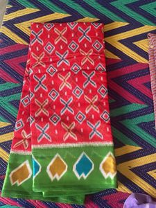 Red Patterned Saree