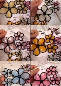 Flower Hair Claw Clips Set of two cards