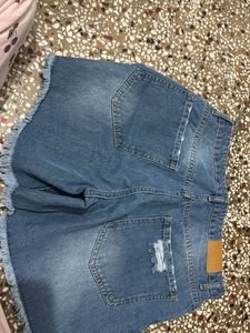 Ripped Denim Shorts