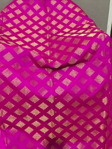 combo Rani Banarsi Fabric 2 Miter+ Cotton White