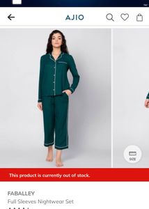 FabAlley Full Sleeves Nightwear Set