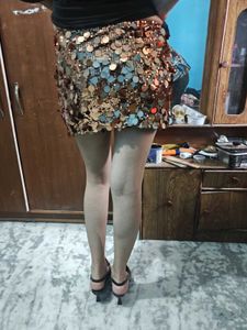Sparkling Sequin Mini Skirt