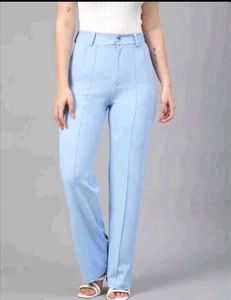 Blue Flared Leg Pants