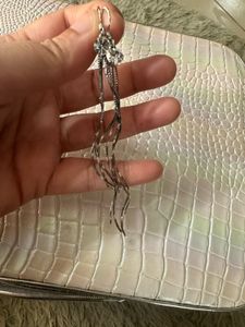 Gorgeous Silver Tassel Dangle Earrings