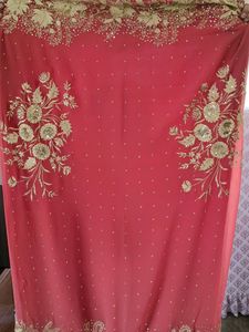 With Blouse Saree And Used