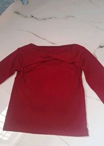 Chic Twist Neck Long Sleeve Top