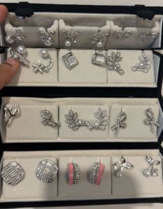 12 Assorted Earring pairs with velvet box