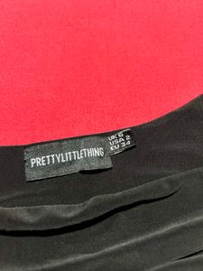 PrettyLittleThing Black Bodysuit – Size XS