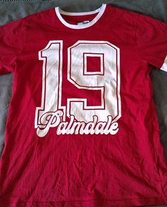 Red "19 Palmdale" Graphic T-Shirt