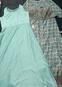 Elegant Mint Green Kurta with Printed Jacket