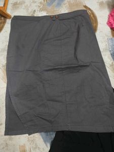 Comfortable Grey Cargo wrap skirt