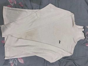 White Turtleneck Top