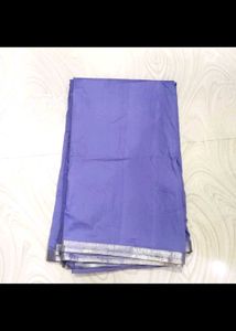 Elegant Lavender Saree with Silver Border