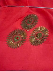Beautiful Saree Red Colour Grab It Now