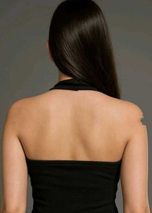 Classic Black Ribbed Halter Top