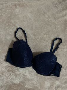 Elegant Navy Lace Bra