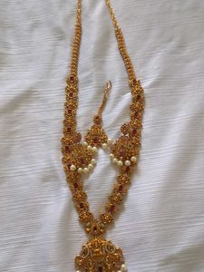 Gold-Tone Necklace, Earrings &amp; Tikka Set