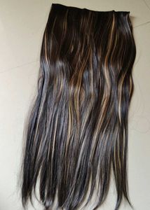 Hair Extensions Brown Colour Mix With Highlight