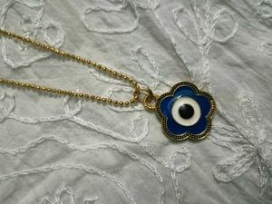 Evil Eye Flower Pendant Necklace