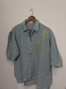 Light Blue top with Embellishments