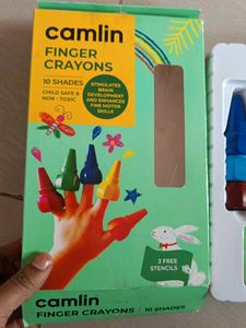 Camlin Finger Crayons - 10 Shades