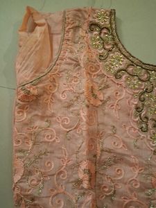 Elegant Peach Embroidered Kurta Set