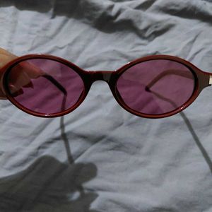 Maroon Oval Sunglasses