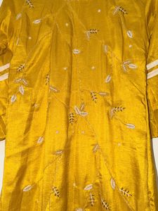 mustard Sharara set