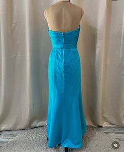 Elegant Teal Strapless Gown