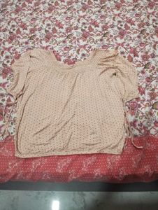 Cute Polka Dot Smocked Top