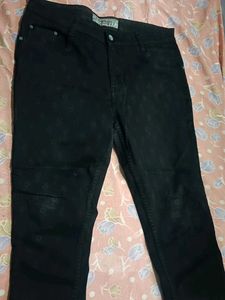 Black Printed Skinny Jeans
