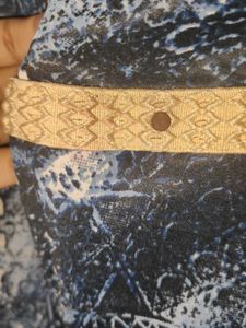 Blue Printed A-Line Dress