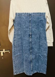 DENIM T-shirt DRESS WITH BELT