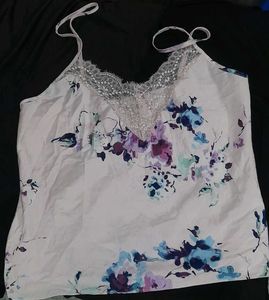 Floral Lace Trim Camisole/ Sleepwear