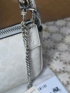 Coach Nolita White 🤍 pearl Chain Shoulder Bag🥹