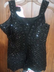 Black Beaded Blouse