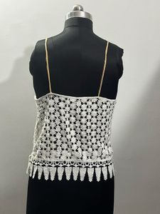 White Crochet Lace Cami Top