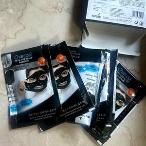 Saffron Charcoal Peel-Off Mask 5 peices