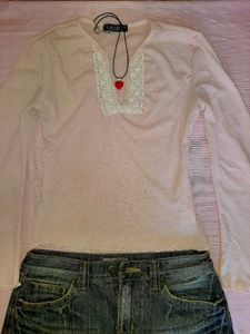 Y2K Blush Pink Flare Sleeve Top