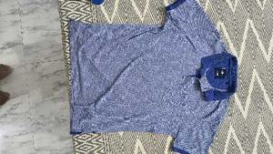 Men's Blue Heathered Polo T-Shirt