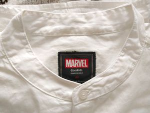 Kook N Keech Marvel Men White Printed Casual Shirt